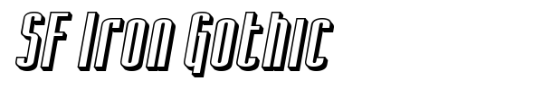SF Iron Gothic font preview
